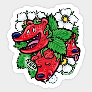 Feral Beary Patch Sticker